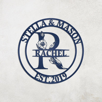 Custom Family Name Metal Sign, Last Name Sign, Personalized Metal Signs, Housewarming Wall Decor Gift, Couple Gifts, Realtor Gift