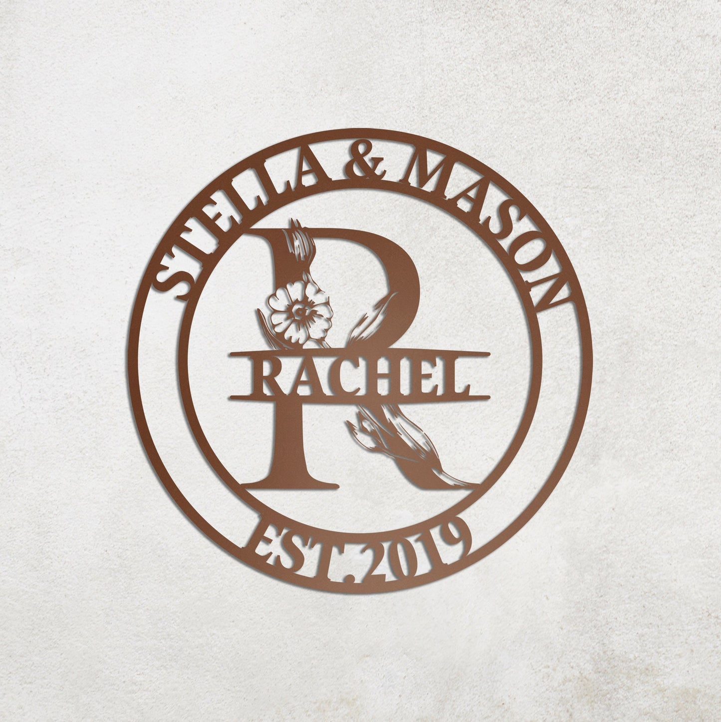 Custom Family Name Metal Sign, Last Name Sign, Personalized Metal Signs, Housewarming Wall Decor Gift, Couple Gifts, Realtor Gift