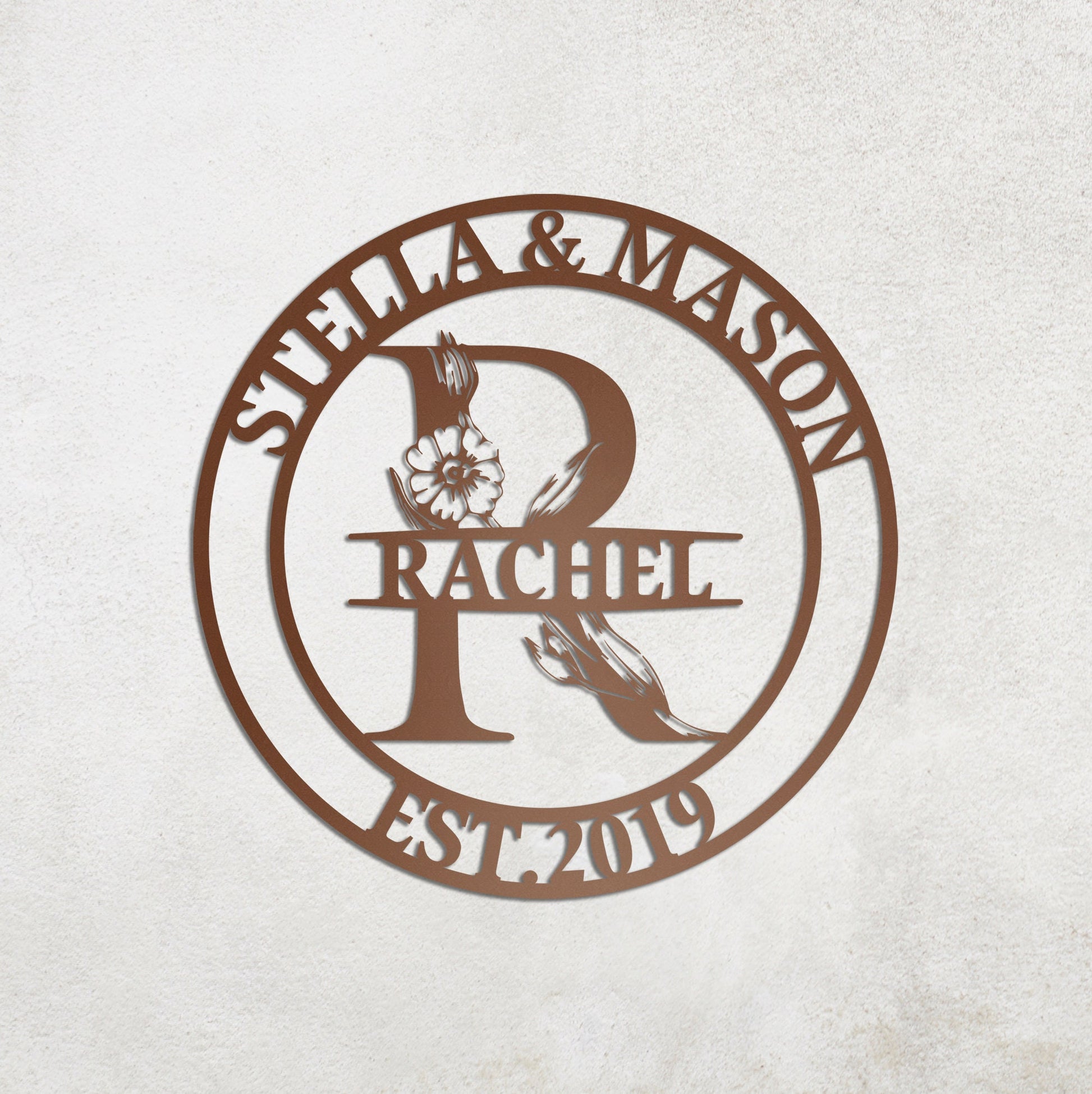 Custom Family Name Metal Sign, Last Name Sign, Personalized Metal Signs, Housewarming Wall Decor Gift, Couple Gifts, Realtor Gift