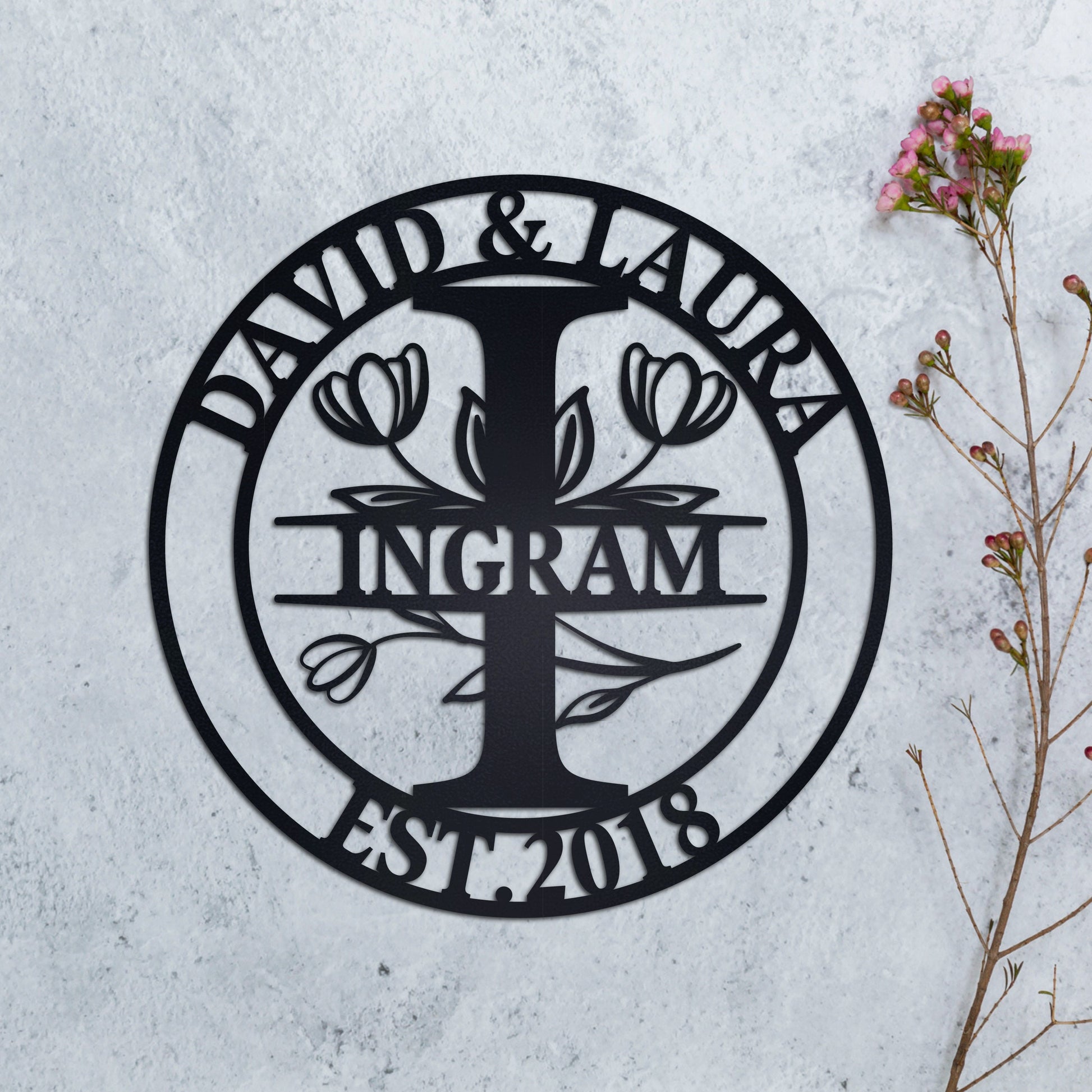 Custom Family Name Metal Sign, Personalized Metal Sign, Last Name Sign, Custom Metal Signs, Metal Wedding Decor, Anniversary Gift