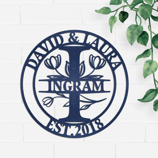 Custom Family Name Metal Sign, Personalized Metal Sign, Last Name Sign, Custom Metal Signs, Metal Wedding Decor, Anniversary Gift
