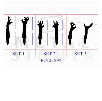 Zombie Hands Metal Halloween Decor, Metal Halloween Yard Stakes, Halloween Sign, Halloween Garden Signs, Halloween Outdoor Sign