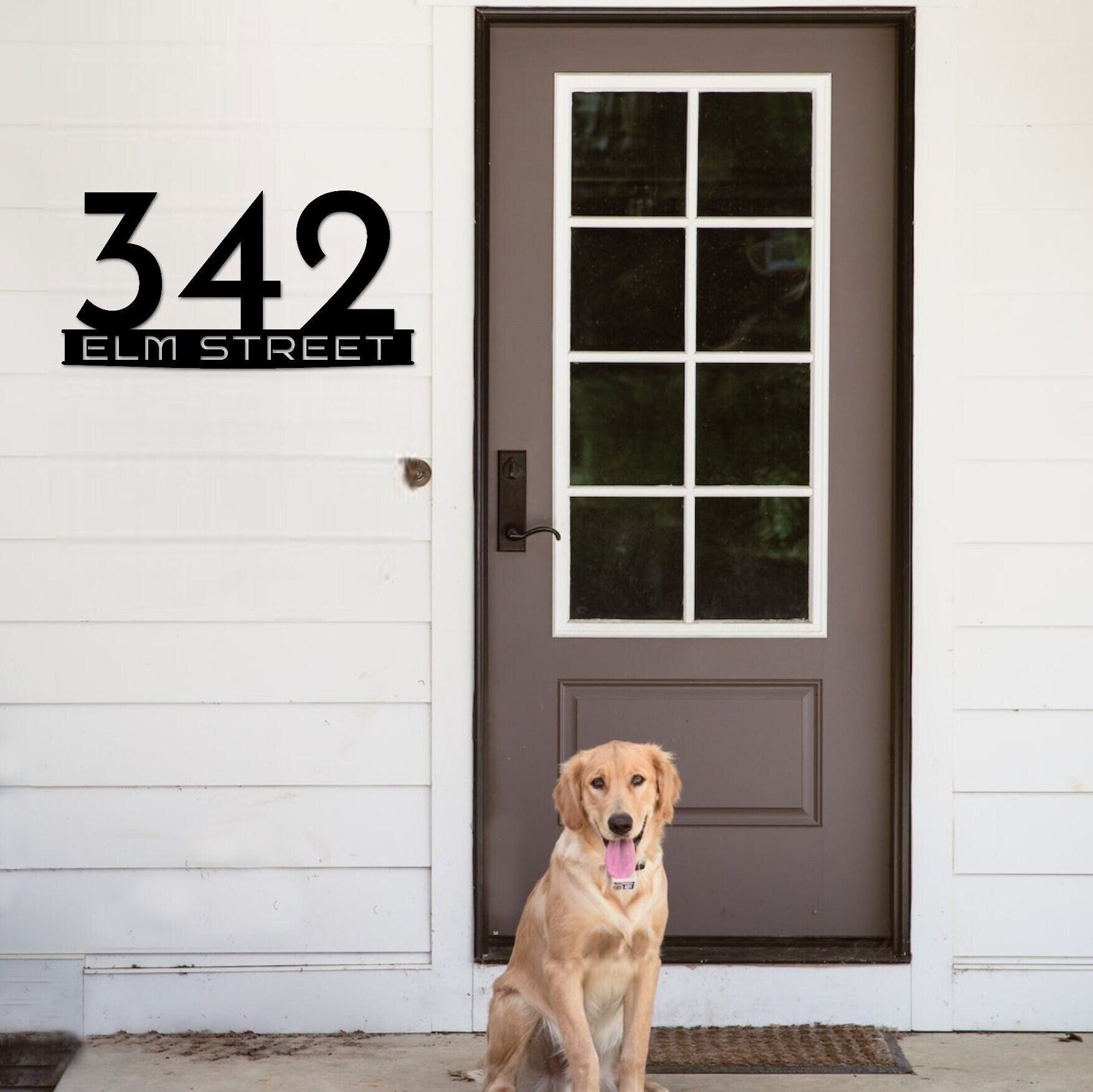 Metal Custom Address Sign for House, Metal House Number, Address Plaque Address Signs, Housewarming Gift, Outdoor Metal Sign, House Numbers