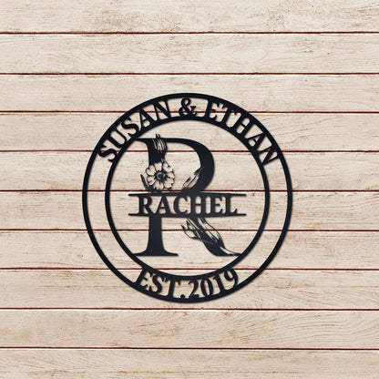 Custom Family Name Metal Sign, Last Name Sign, Personalized Metal Signs, Housewarming Wall Decor Gift, Couple Gifts, Realtor Gift