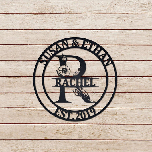 Custom Family Name Metal Sign, Last Name Sign, Personalized Metal Signs, Housewarming Wall Decor Gift, Couple Gifts, Realtor Gift