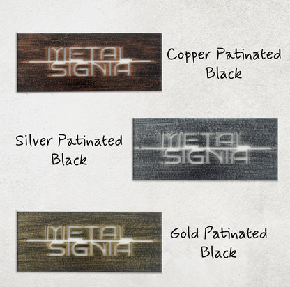 Custom Metal Name Sign, Personalized Metal Wall Art, Custom Family Name Sign, Metal Initial Door Hanger, Couple Gift, Stylish Leafy Sign