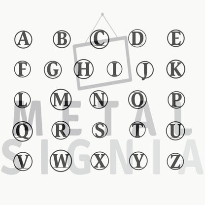 Custom Metal Monogram Sign, Metal Name Sign, Valentines Day Gift, Couple Gifts, Family Name Sign, Last Name Sign, EST Sign, Front Door Sign