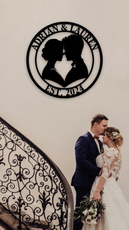 Custom Photo Wedding Signs, Metal Wall Art, Mothers Day Gifts, Gift for Mom, Housewarming Gift, Name Sign, Wedding Gifts for Couple