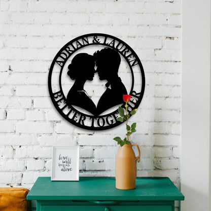 Custom Photo Wedding Signs, Metal Wall Art, Mothers Day Gifts, Gift for Mom, Housewarming Gift, Name Sign, Wedding Gifts for Couple