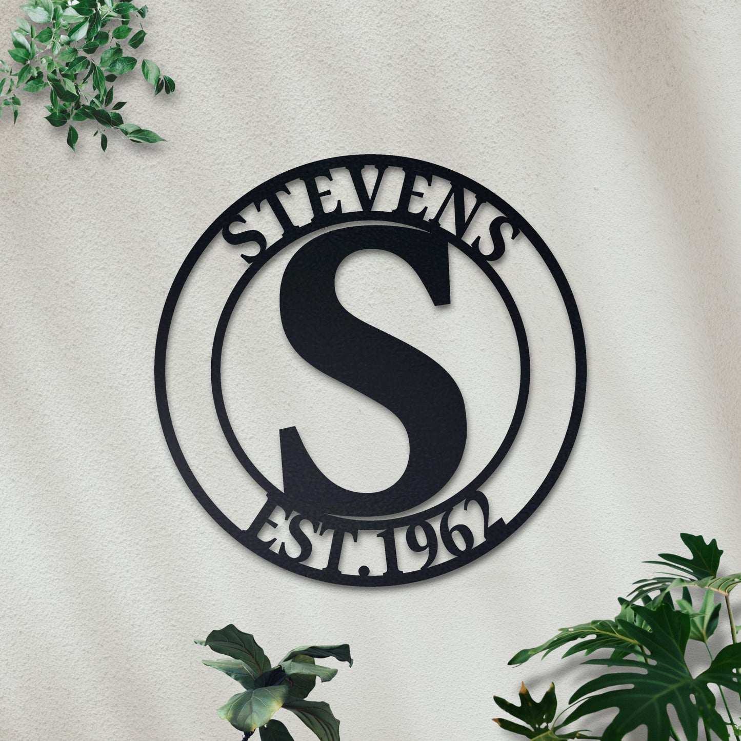Custom Name Sign, Color Options, Metal Sign, Metal Wall Art, Established Sign, Family Name Sign, Wedding Gift