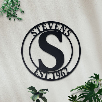 Custom Name Sign, Color Options, Metal Sign, Metal Wall Art, Established Sign, Family Name Sign, Wedding Gift