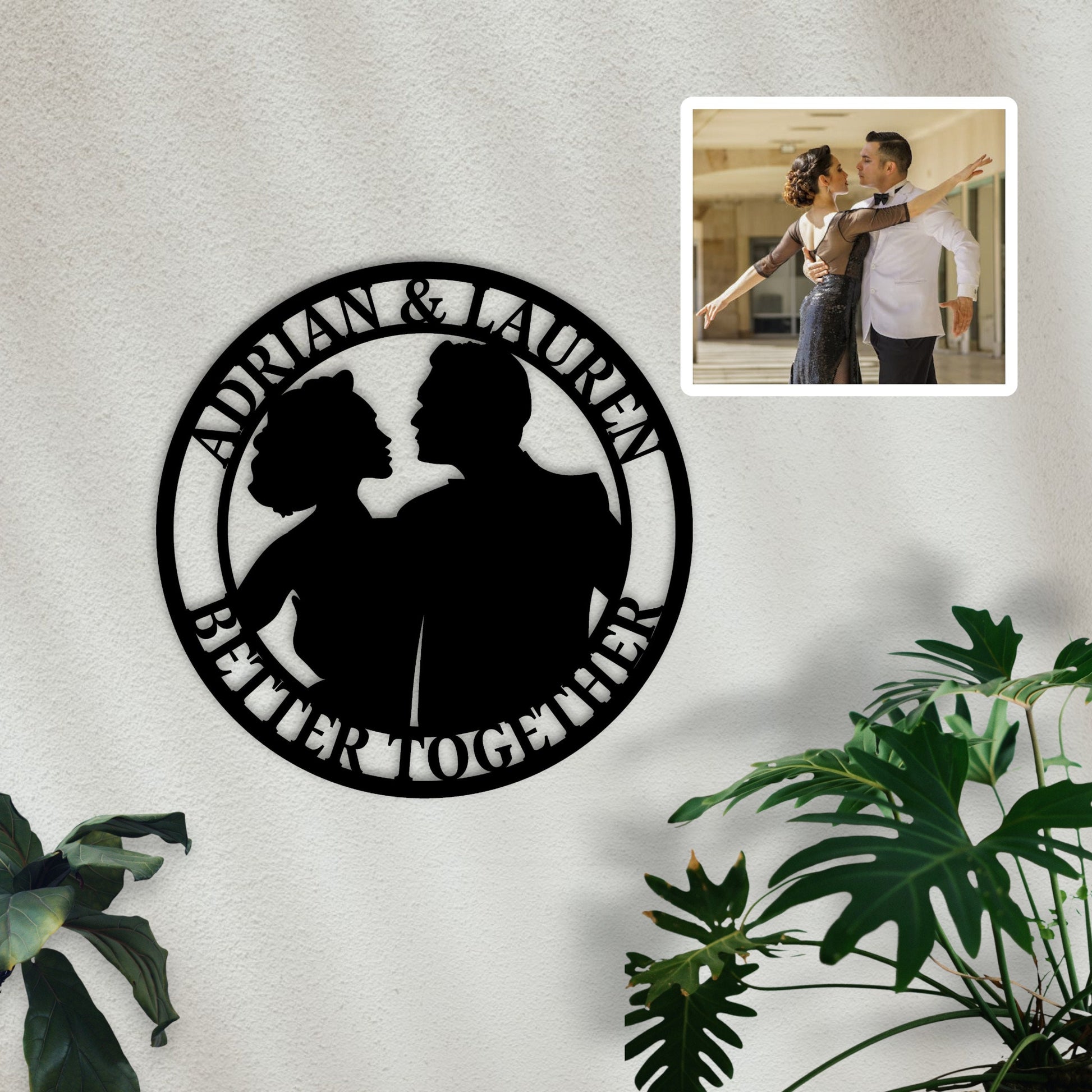 Custom Photo Wedding Signs, Metal Wall Art, Mothers Day Gifts, Gift for Mom, Housewarming Gift, Name Sign, Wedding Gifts for Couple