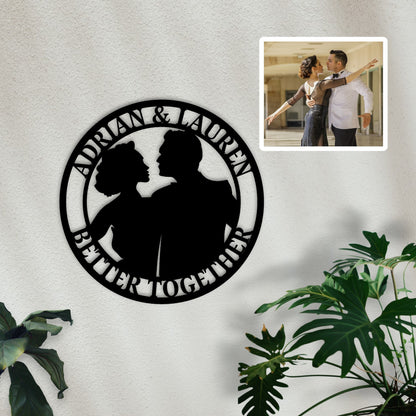 Custom Photo Wedding Signs, Metal Wall Art, Mothers Day Gifts, Gift for Mom, Housewarming Gift, Name Sign, Wedding Gifts for Couple
