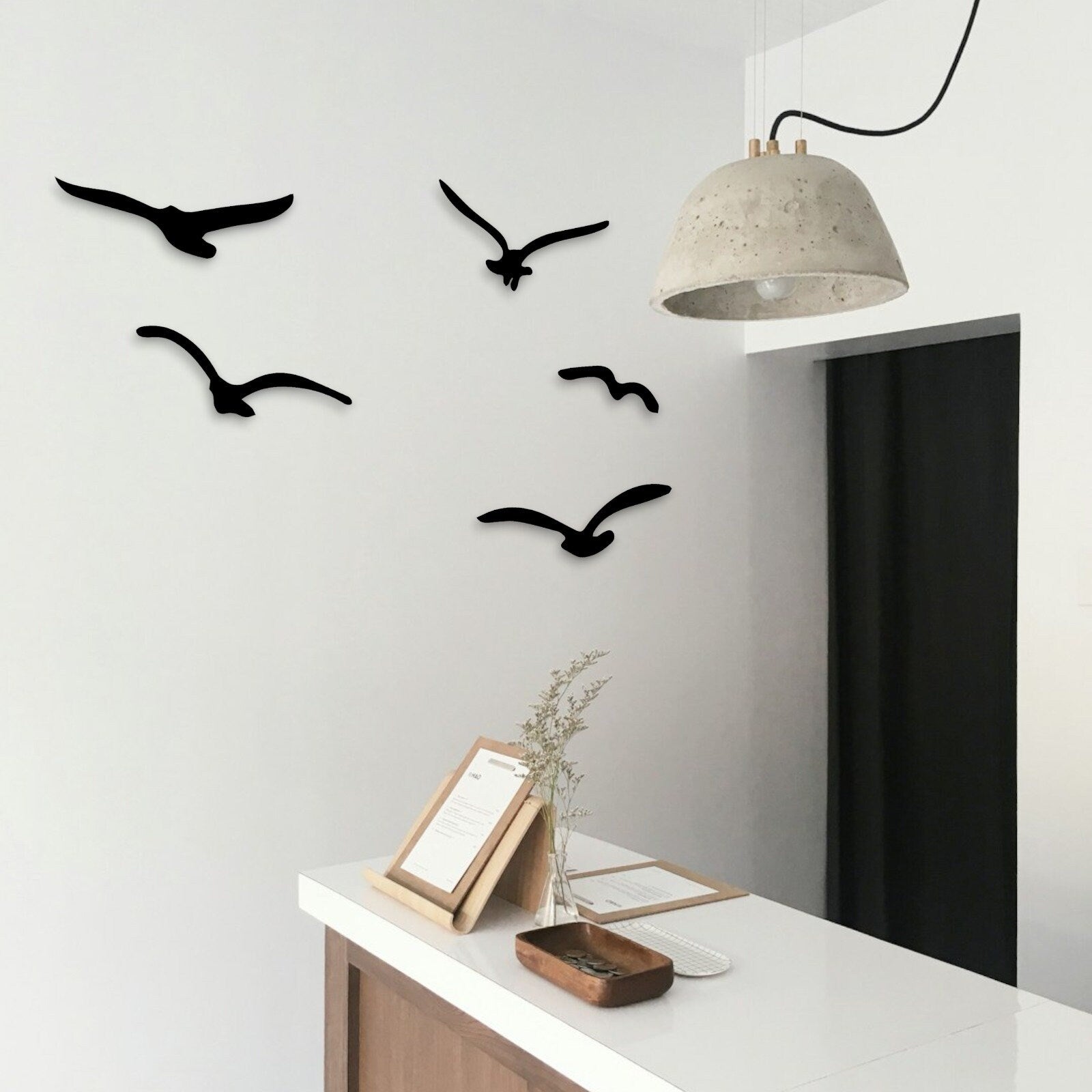 Birds Metal Wall Art, Physical Product, Minimalist Metal Wall Decor, 34 Different Design, Stylish Metal Wall Art for Home, Colour Options