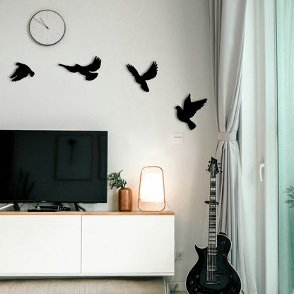 Birds Metal Wall Art, Physical Product, Minimalist Metal Wall Decor, 34 Different Design, Stylish Metal Wall Art for Home, Colour Options