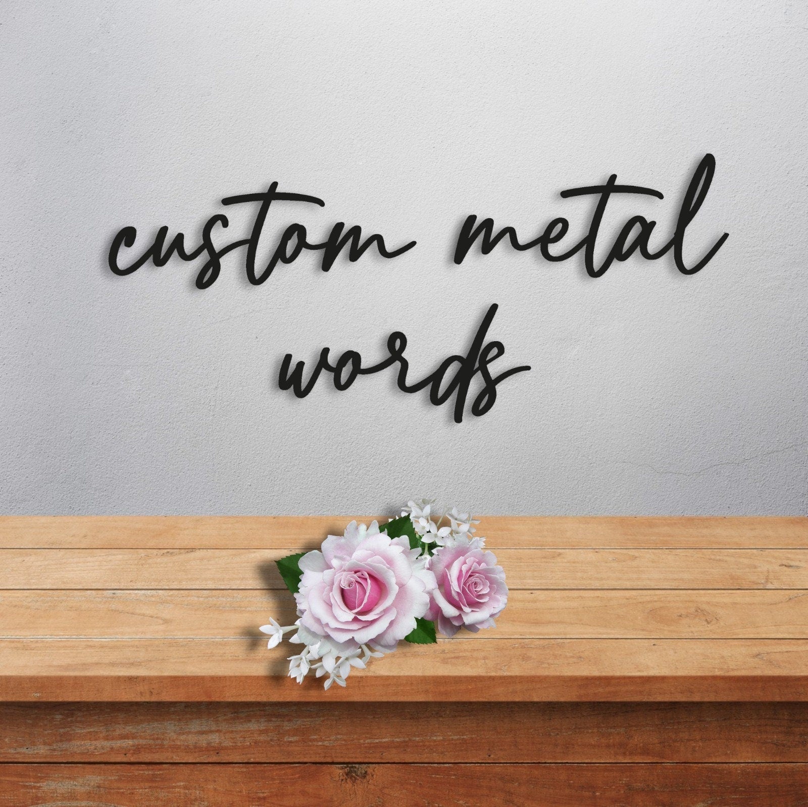 Custom Book Nook Metal Word, Book Nook Metal Sign, Perfect Gift for Book Lover, Your Custom Text, Script Metal Sign, Housewarming Gift