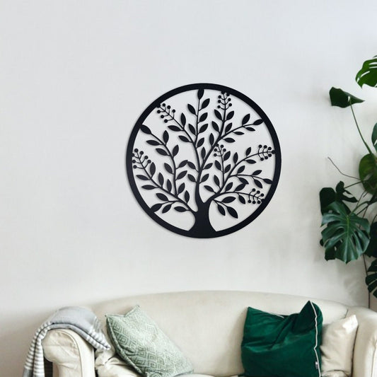 Elegant Metal Wall Art, Tree Metal Sign, Metal Door Hanger, Wedding Gift, Leafy Sign, Housewarming Gift
