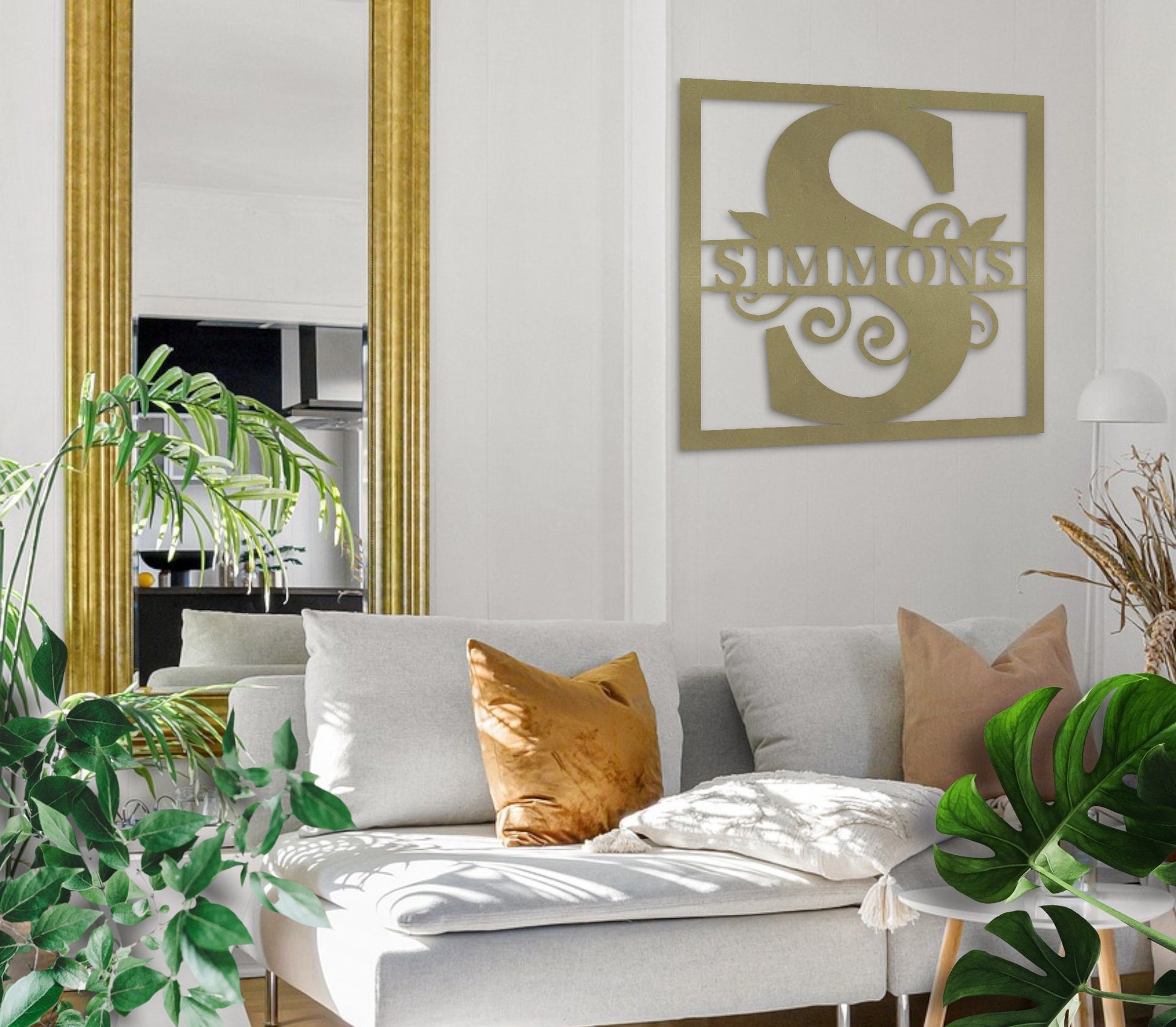 Personalized Metal Wall Art, Custom Metal Signs, Monogram Wall Decor, Last Name Sign, Family Name Sign, Wedding Gift, Custom Metal Art