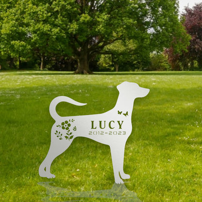 Custom Dog Memorial Stake, Personalized Dog Garden Stake Sign, Pet Loss Gift, Dog Sign, Metal Stake, Dog Grave Marker, Dog Lover Gift