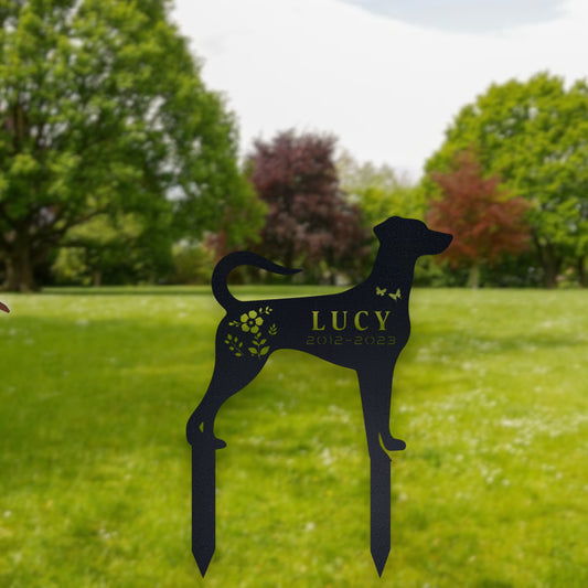 Custom Dog Memorial Stake, Personalized Dog Garden Stake Sign, Pet Loss Gift, Dog Sign, Metal Stake, Dog Grave Marker, Dog Lover Gift