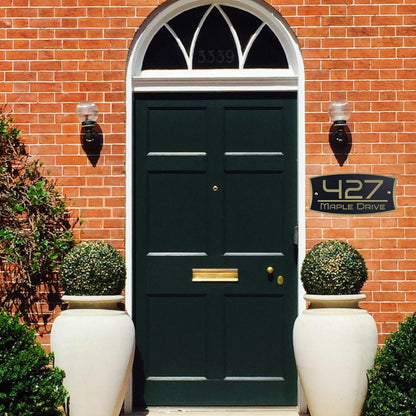 Modern Premium Metal House Address Sign, Custom House Number Plaque, Two Layers of Metal Plate, Personalized Outdoor Address Plaque