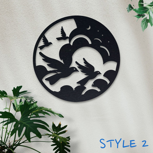 Birds Metal Wall Art, 4 Different Designs, House Decor, Luxury Wall Decor, Elegant Bedroom Kids Room Living Room Metal Wall Deco