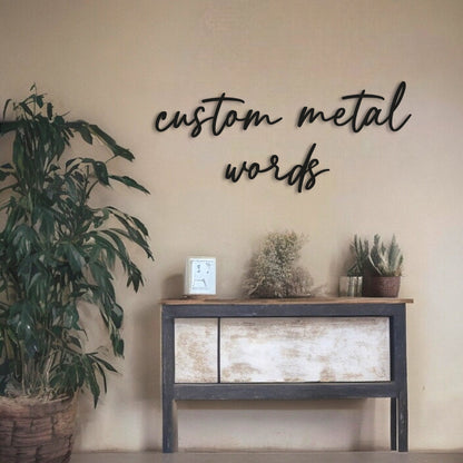 Custom Book Nook Metal Word, Book Nook Metal Sign, Perfect Gift for Book Lover, Your Custom Text, Script Metal Sign, Housewarming Gift