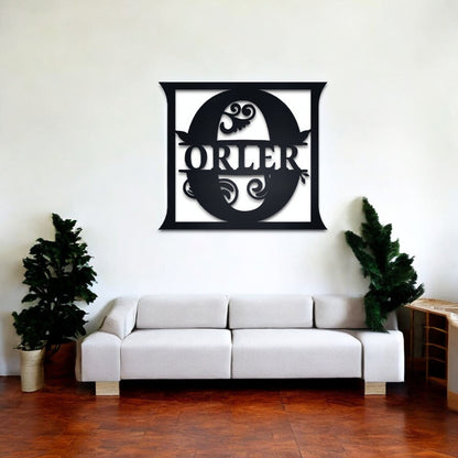 Custom Metal Name Sign, Personalized Metal Wall Art, Different Colour Options, Gift For Her Him
