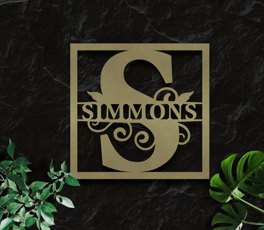 Personalized Metal Wall Art, Custom Metal Signs, Monogram Wall Decor, Last Name Sign, Family Name Sign, Wedding Gift, Custom Metal Art