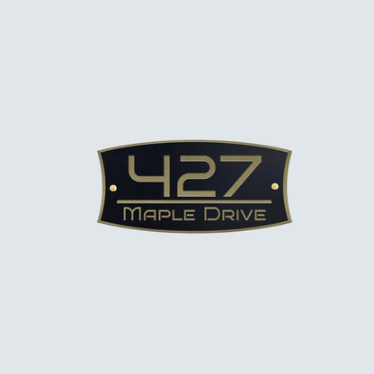 Modern Premium Metal House Address Sign, Custom House Number Plaque, Two Layers of Metal Plate, Personalized Outdoor Address Plaque