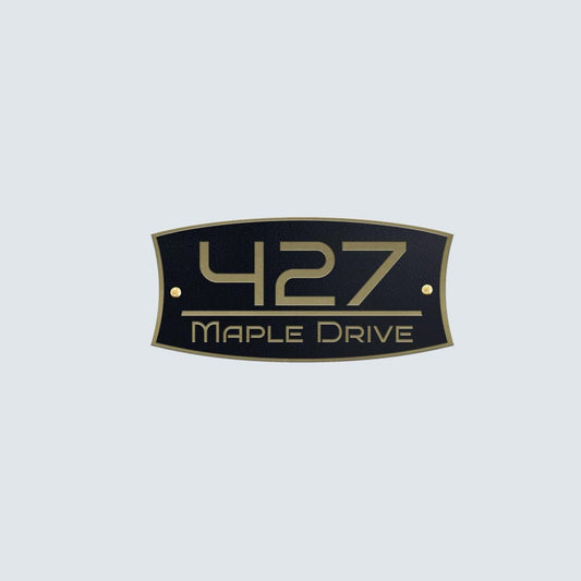 Modern Premium Metal House Address Sign, Custom House Number Plaque, Two Layers of Metal Plate, Personalized Outdoor Address Plaque