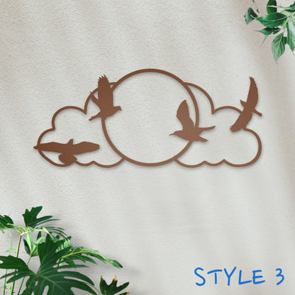 Birds Metal Wall Art, 4 Different Designs, Home Decor, Luxury Wall Decor, Elegant Bedroom Kids Room Living Room Metal Wall Deco, Door Hanger