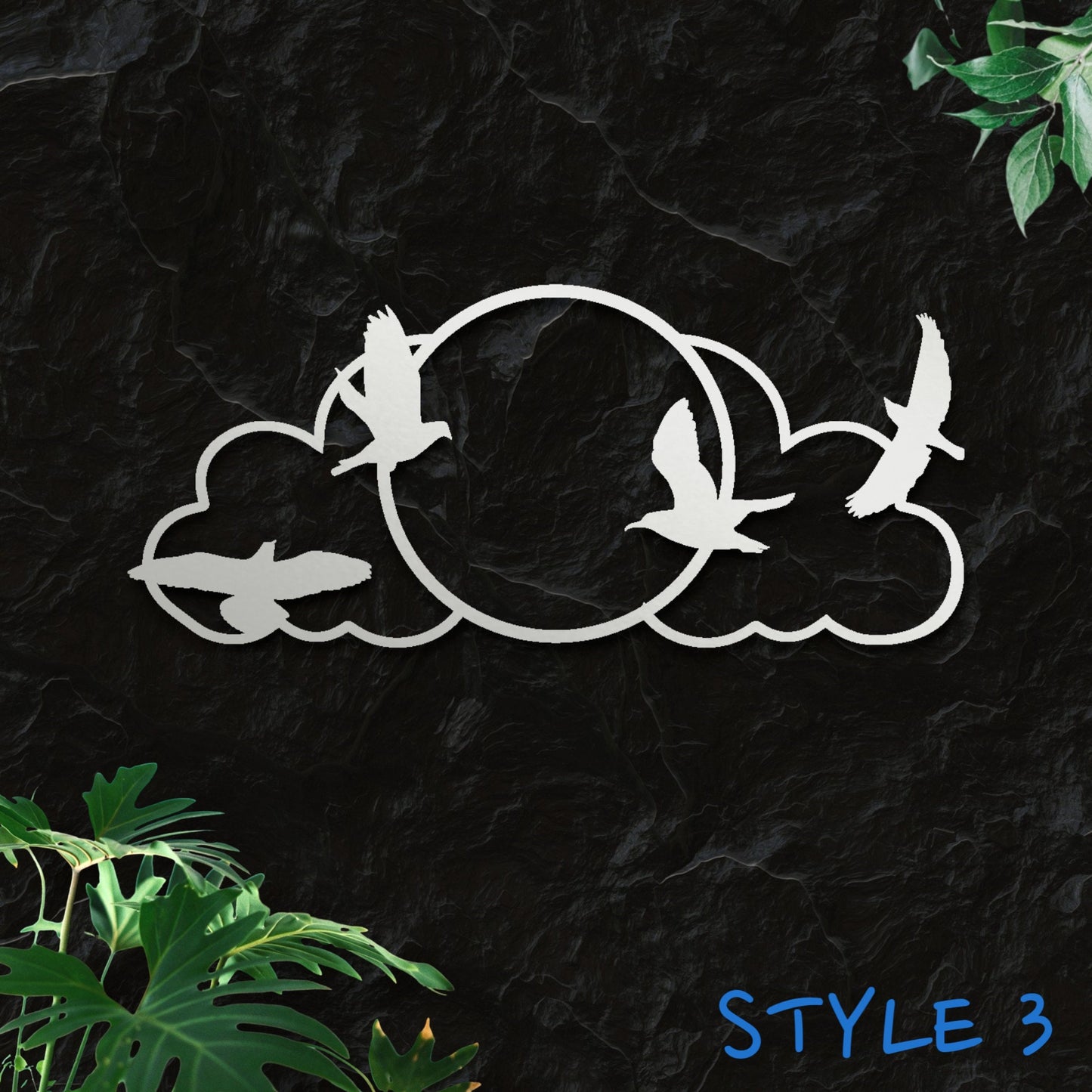 Birds Metal Wall Art, 4 Different Designs, House Decor, Luxury Wall Decor, Elegant Bedroom Kids Room Living Room Metal Wall Deco