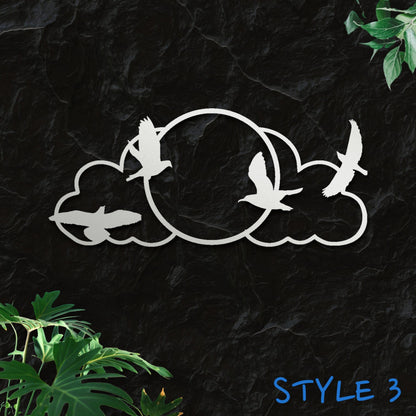 Birds Metal Wall Art, 4 Different Designs, Home Decor, Luxury Wall Decor, Elegant Bedroom Kids Room Living Room Metal Wall Deco, Door Hanger