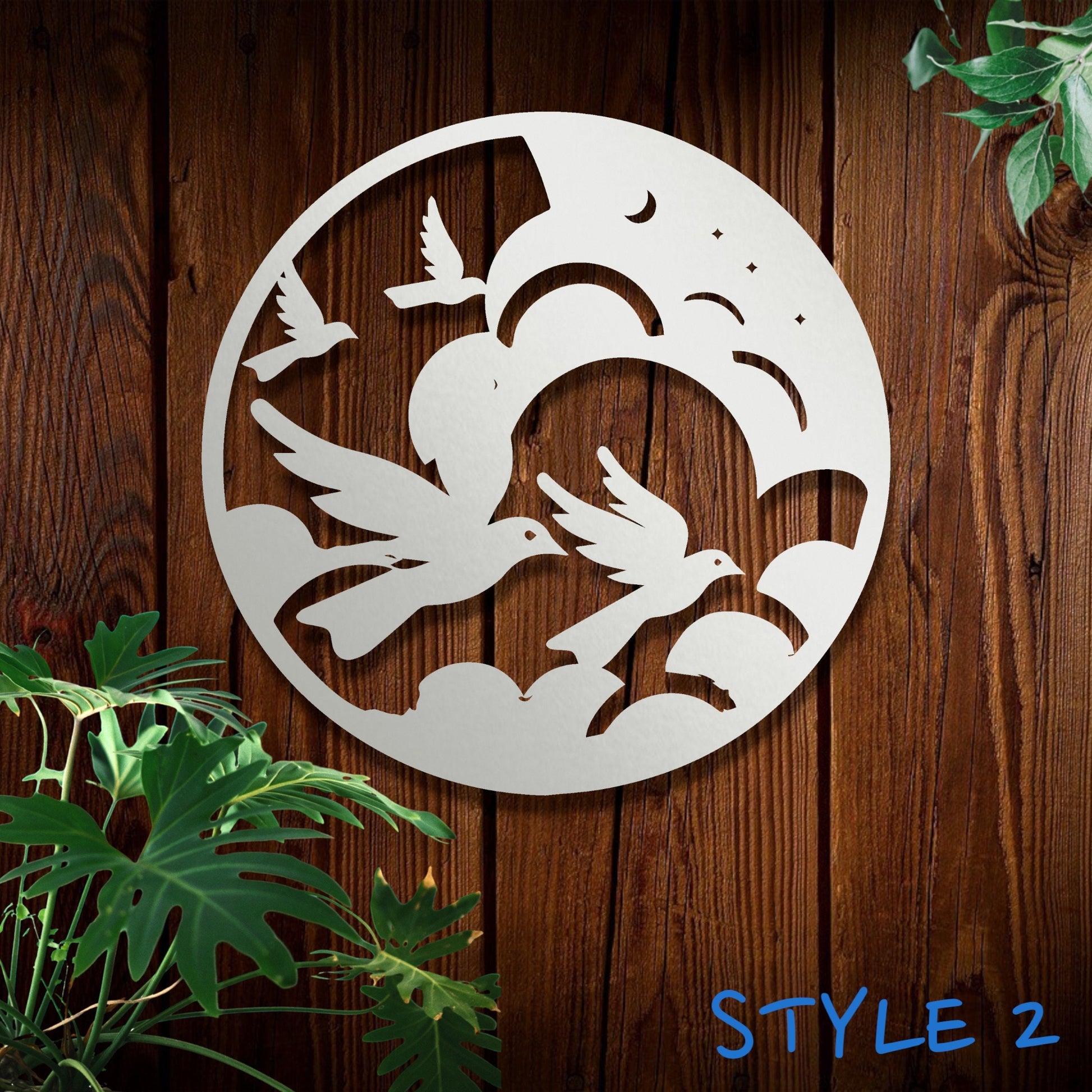 Birds Metal Wall Art, 4 Different Designs, Home Decor, Luxury Wall Decor, Elegant Bedroom Kids Room Living Room Metal Wall Deco, Door Hanger
