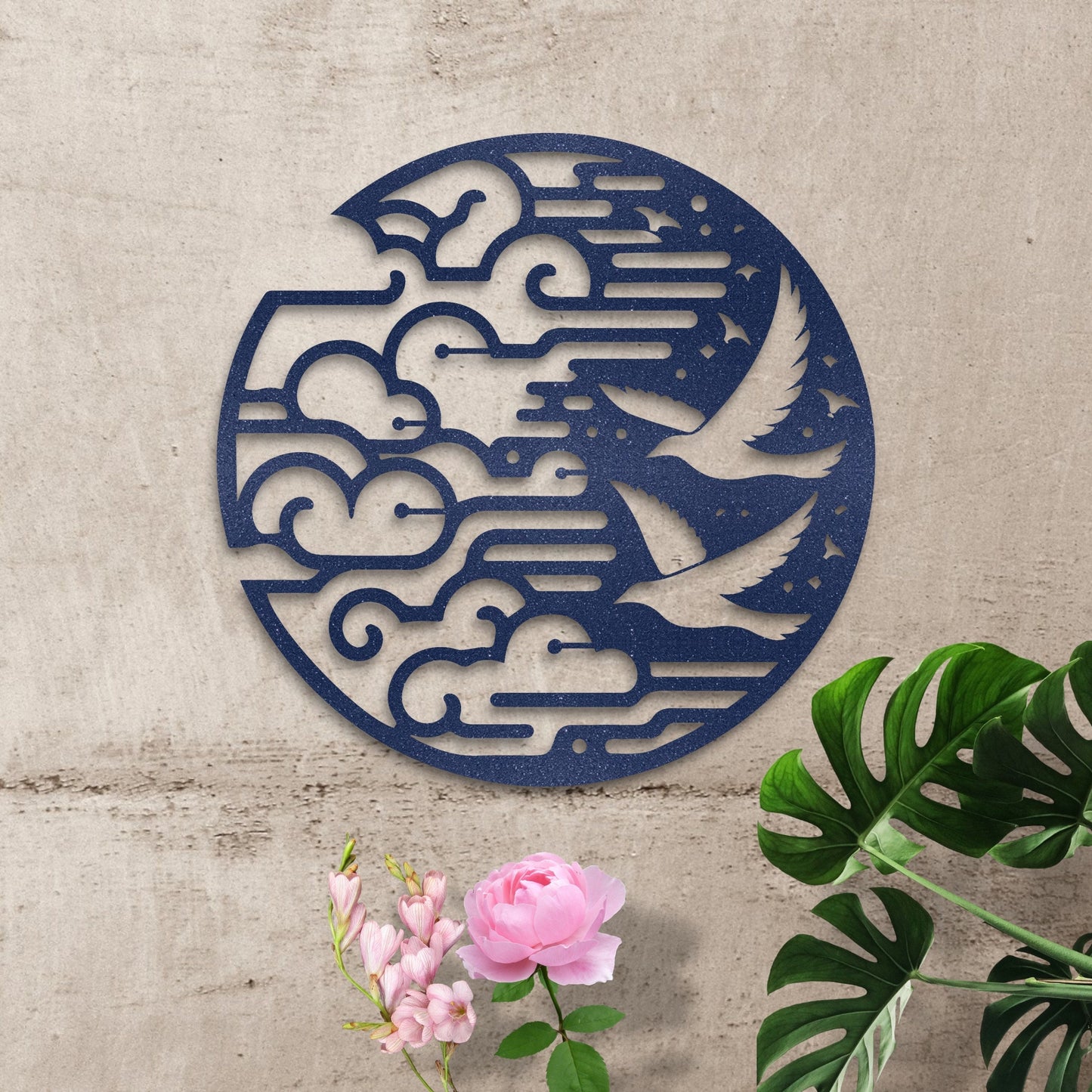 Birds Metal Wall Art, 4 Different Designs, Home Decor, Luxury Wall Decor, Elegant Bedroom Kids Room Living Room Metal Wall Deco, Door Hanger
