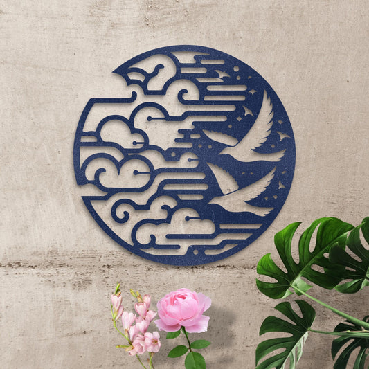 Birds Metal Wall Art, 4 Different Designs, Home Decor, Luxury Wall Decor, Elegant Bedroom Kids Room Living Room Metal Wall Deco, Door Hanger