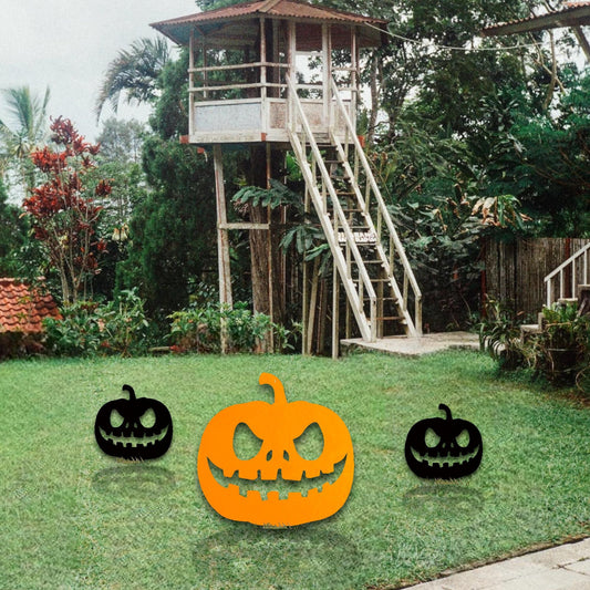 Pumpkin Metal Sign with Stake, Custom Halloween Outdoor Decorations, Halloween Signs, Halloween Gift