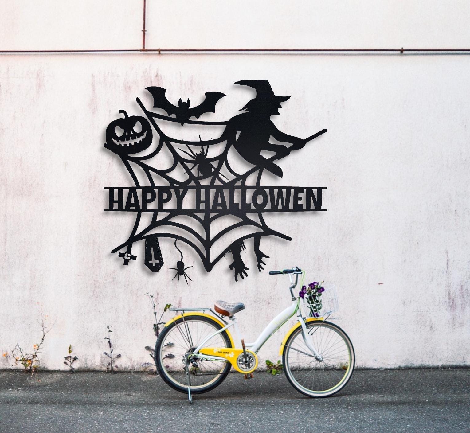 Personalized Halloween Metal Wall Art, Halloween Party Decor, Halloween Outdoor Indoor Decorations, Scary Halloween Signs, Halloween Gift