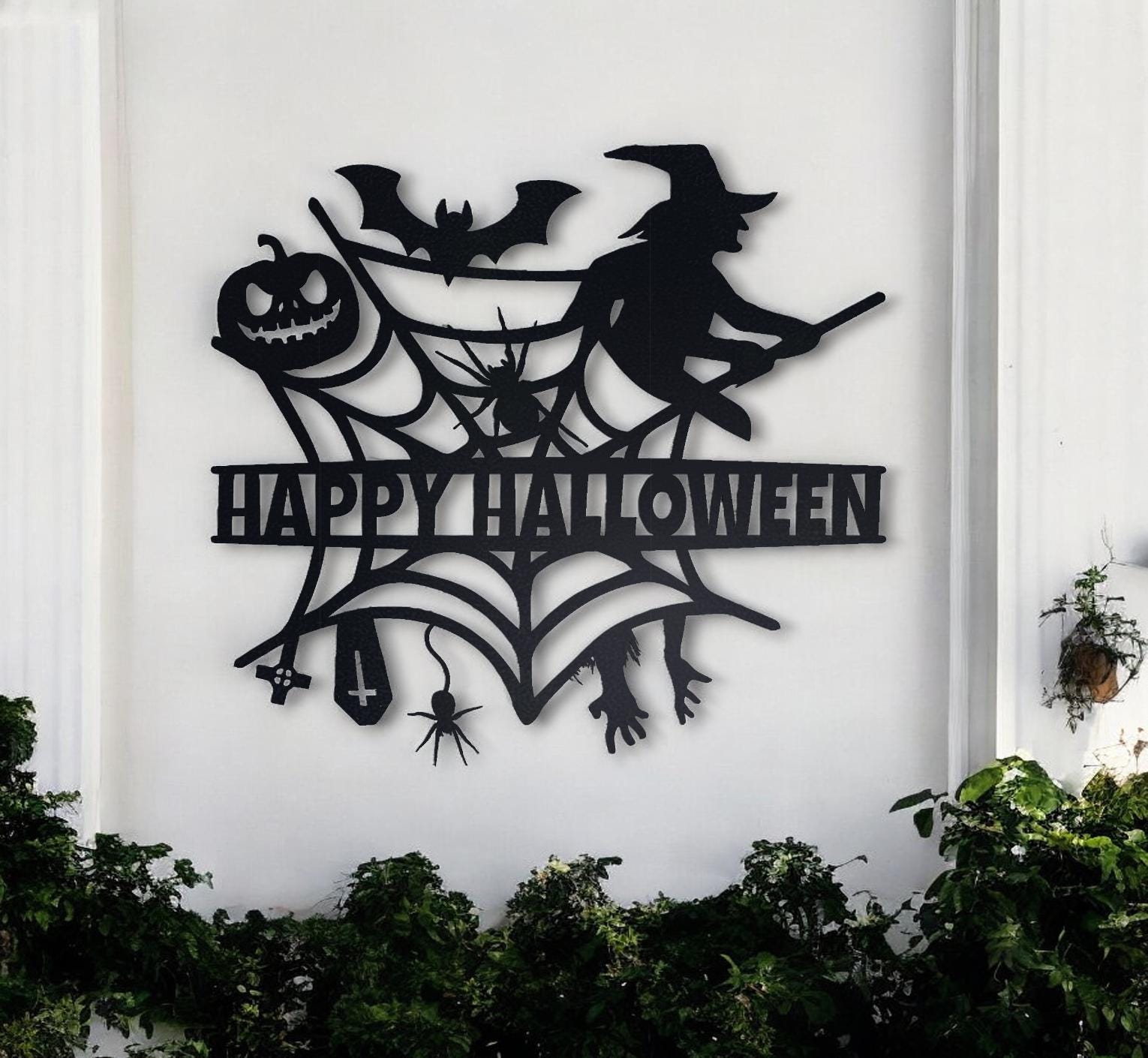 Personalized Halloween Metal Wall Art, Halloween Party Decor, Halloween Outdoor Indoor Decorations, Scary Halloween Signs, Halloween Gift