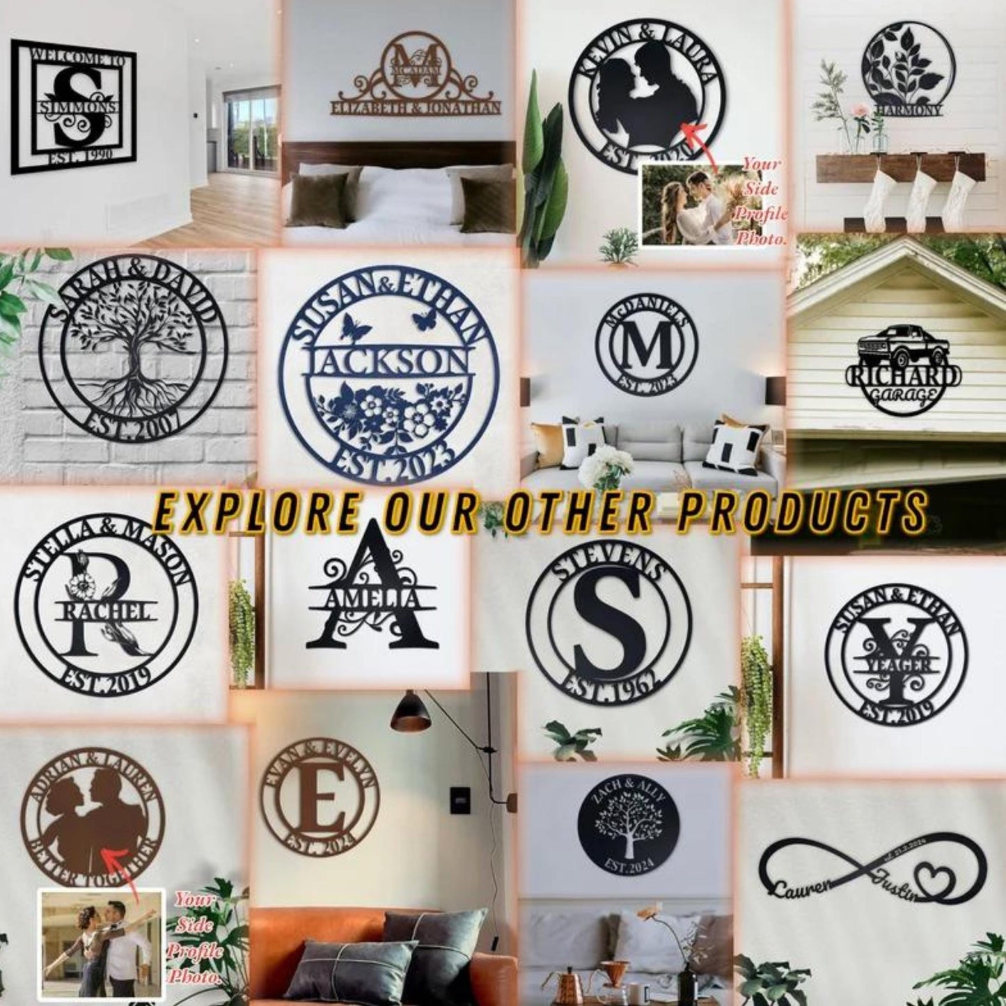 Custom Workshop Metal Sign with Logo Photo,  Circle Square Any Shape Sign, Outdoor Sign, Waterproof Store Sign, Large Commercial Sign