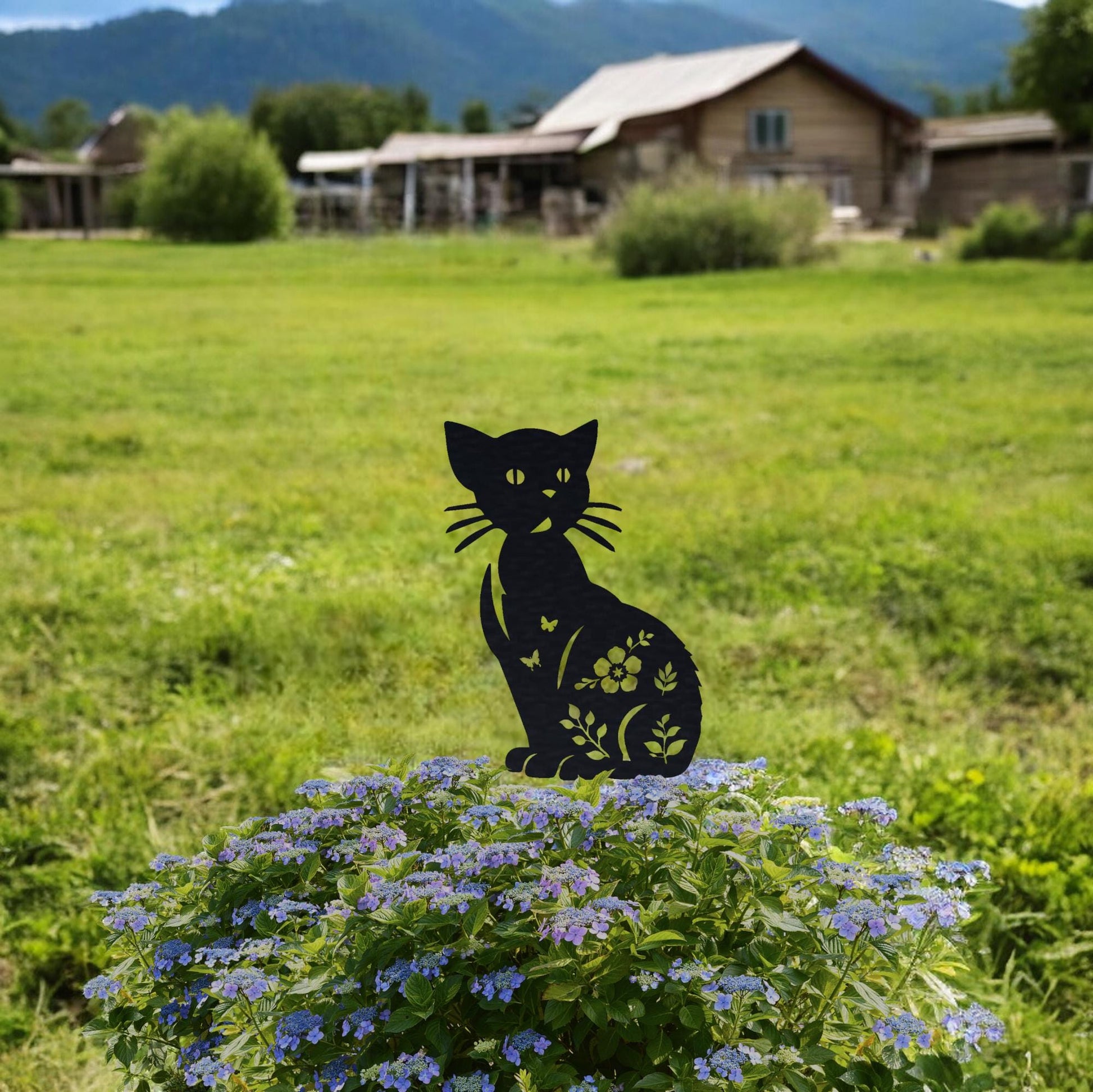 Custom Metal Cat Memorial Sign, Create Your Own Cat Sign, Color Options, Cat Grave Marker, Garden Stake Sign, Pet Loss Gift,  Cat Lover Gift