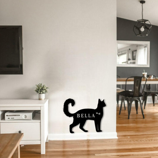 Custom Metal Cat Sign, Create Your Own Cat Sign, Color Options, Cat Memorial Grave Marker, Garden Stake Sign, Pet Loss Gift,  Cat Lover Gift