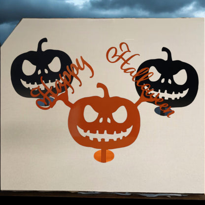 Custom Metal Jack O Lantern Desktop, Personalized Halloween Pumpkin Sign, Spooky Desk Decor, Metal Pumpkin Office Art, Pumpkin tabletop