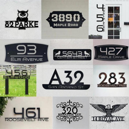 Custom Address Sign for House, House Number, Street Sign Plaque, Address Plaque, Metal House Number, Personalized Address Signs