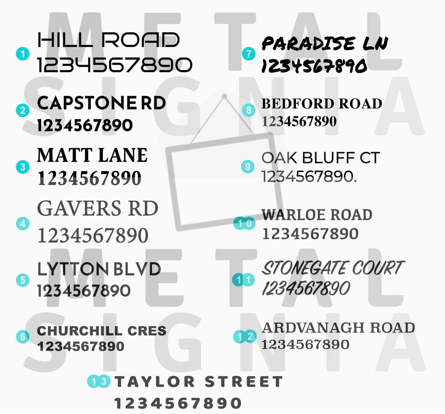 Custom Address Sign for House, House Number, Street Sign Plaque, Address Plaque, Metal House Number, Personalized Address Signs