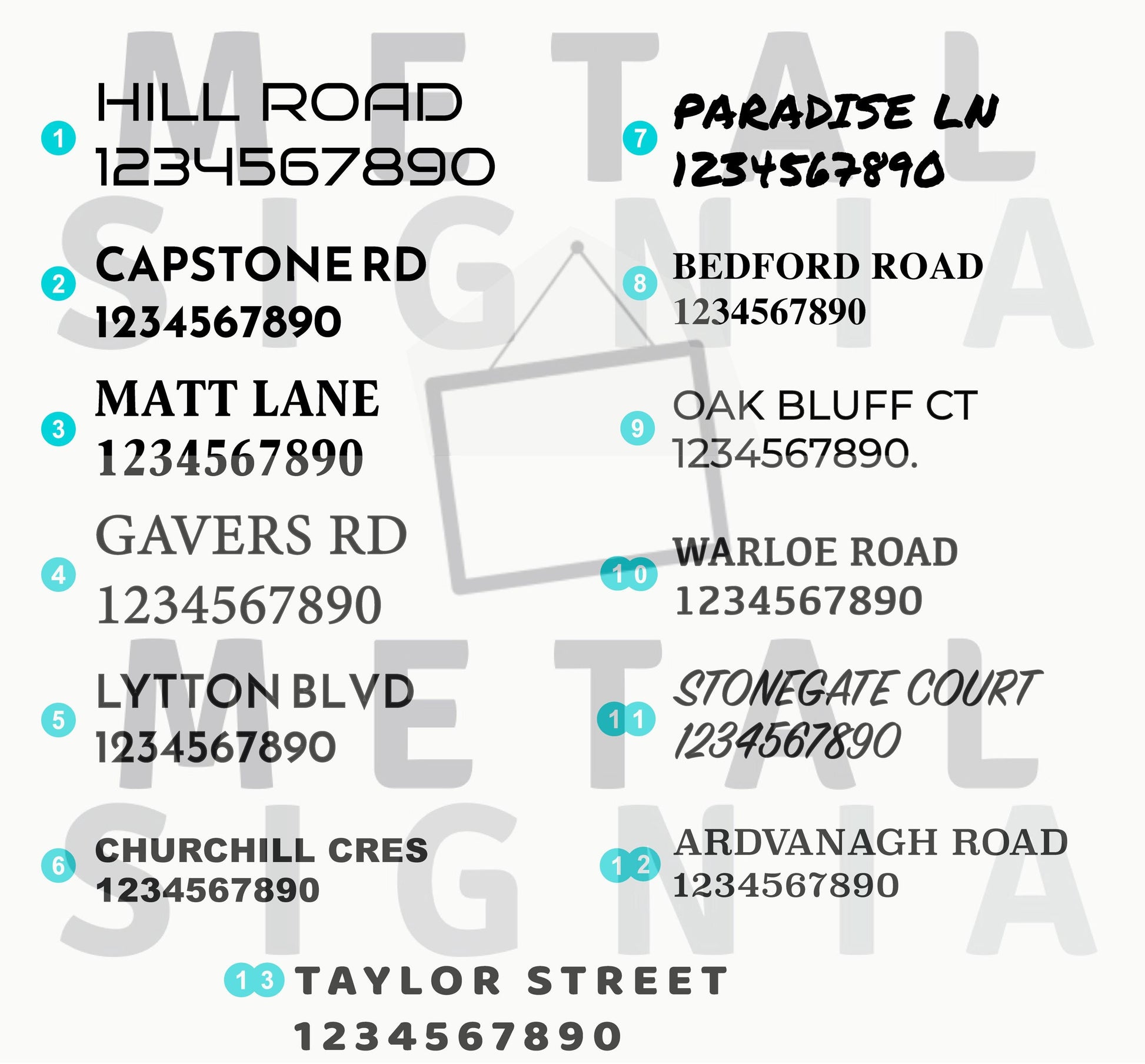 Custom Address Sign for House, House Number, Street Sign Plaque, Address Plaque, Metal House Number, Personalized Address Signs