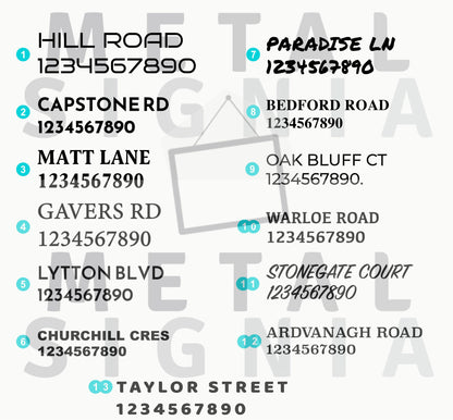 Custom Address Sign for House, House Number, Street Sign Plaque, Address Plaque, Metal House Number, Personalized Address Signs
