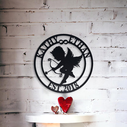 Custom Valentines Day Gift, Personalized Metal Wall Art, Gift for Wife, Boyfriend Girlfriend Gift, Wedding Gift, Established Love Sign