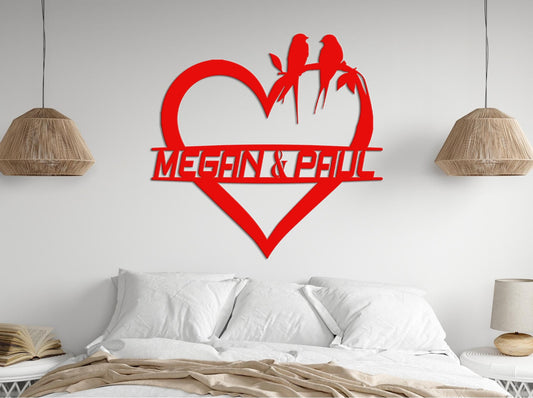 Personalized Heart Metal Wall Art, Valentines Day Gift, Perfect Gift for the Couples, Anniversary Wedding Fiance Girlfriend Wife Gift
